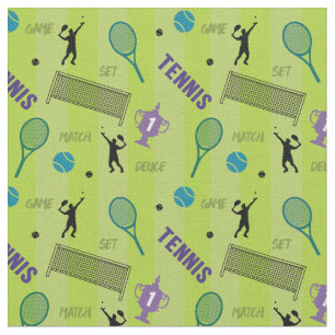 Tennis-punten op verse groene achtergrond, stof