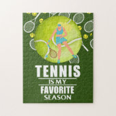 Tennis Puzzles avec un dicton drôle pour joueur (Vertical)