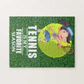 Tennis Puzzles avec un dicton drôle pour joueur (Horizontal)