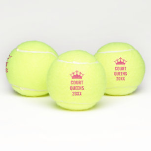 Tennis Queen, naam jaar gepersonaliseerd Tennisballen