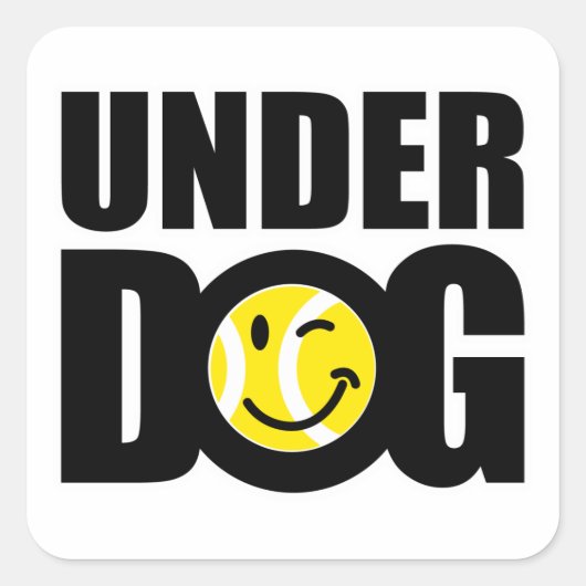 Tennis quote vierkante sticker (Voorkant)