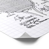 Tennis racket 1916 Patent Art - Lined Peper Poster (Hoek)