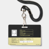 Tennis Racket Badge (Achterkant met lanyard)