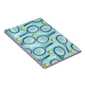 Tennis Racket Ball & Kinder Girls Name Pattern Cut Notitieboek (Rechterzijde)