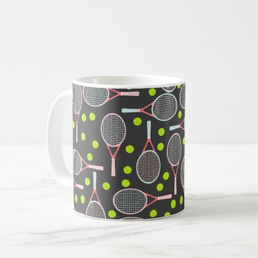 Tennis Racket Café Mug (Devant gauche)