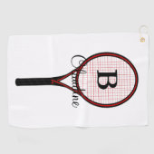 Tennis Racket Design Golf Serviette (Horizontal)