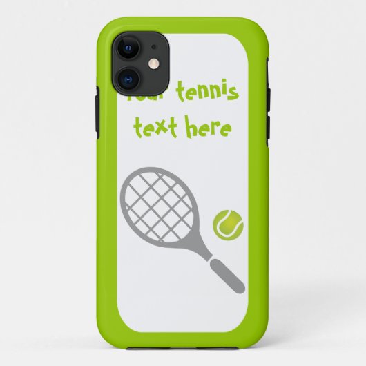 Tennis-racket en bal op maat Case-Mate iPhone case (Achterkant)