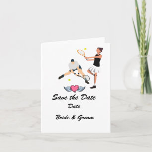 Tennis racket en ball Bride en Groom Wedding