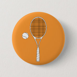Tennis Racket en Ball Button Badge