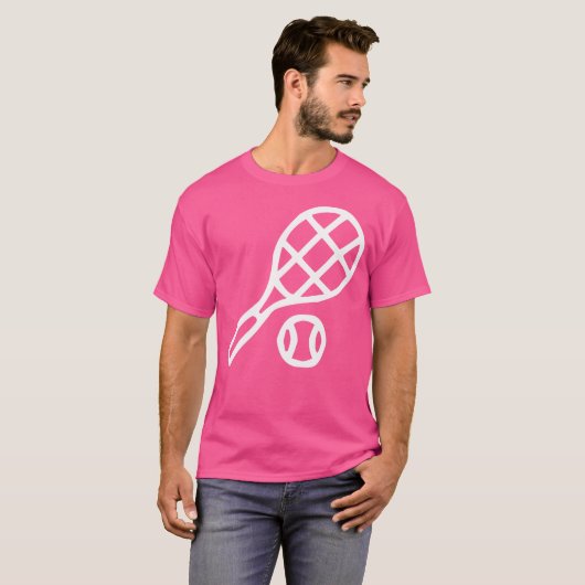 Tennis Racket en Ball T-shirt (Voorkant volledig)