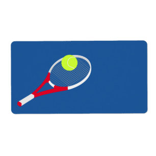 Tennis racket en tennisbal etiket