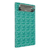 Tennis Racket Patroon Retro Emerald Groen Mini Klembord (Schuin)