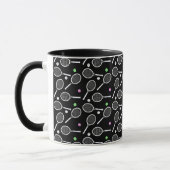 Tennis Racket Pattern Black Mok (Links)