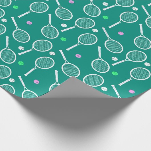 Tennis Racket Pattern Cadeaupapier (Hoek)
