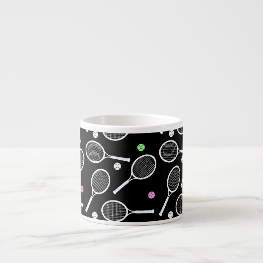 Tennis Racket Pattern Espresso Kop (Voorkant)
