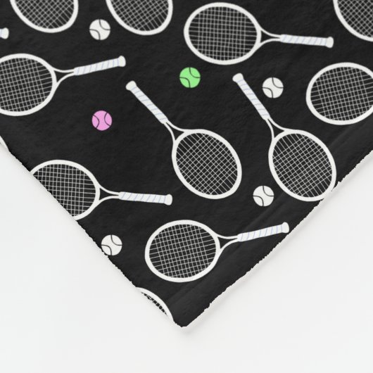 Tennis Racket Pattern Fleece Deken (Hoek)