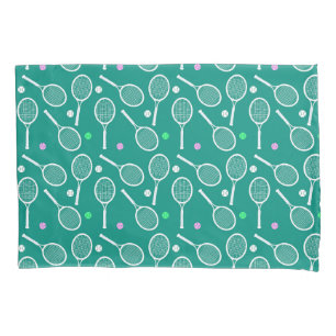 Tennis Racket Pattern Green Kussensloop