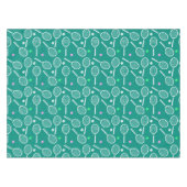 Tennis Racket Pattern Green Tafelkleed (Voorkant (Horizontaal))