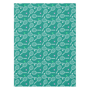 Tennis Racket Pattern Green Tafelkleed