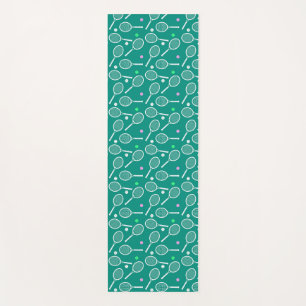Tennis Racket Pattern Green Yogamat