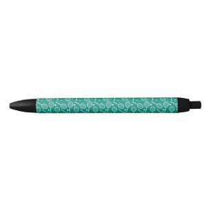 Tennis Racket Pattern Green Zwarte Inkt Pen