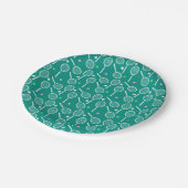 Tennis Racket Pattern Papieren Bordje (Gekanteld)