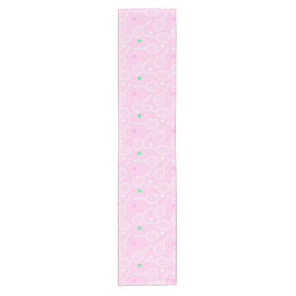 Tennis Racket Pattern Pastel Pink Korte Tafelloper