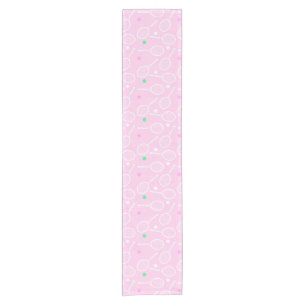Tennis Racket Pattern Pastel Pink Korte Tafelloper