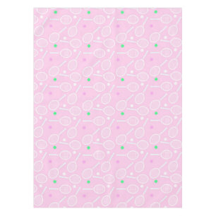 Tennis Racket Pattern Pastel Pink Tafelkleed