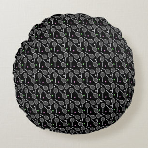 Tennis Racket Pattern Rond Kussen