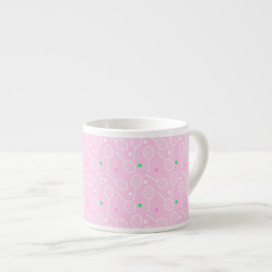 Tennis Racket Pattern roze Espresso Kop