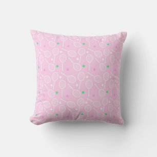 Tennis Racket Pattern roze Kussen