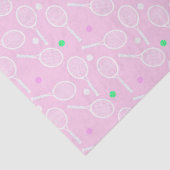 Tennis Racket Pattern roze Tissuepapier (Detail)