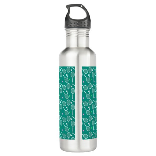 Tennis Racket Pattern Waterfles (Achterkant)