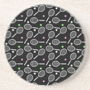 Tennis Racket Pattern Zandsteen Onderzetter