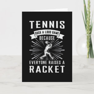 Tennis Racket Player Match Sports Court Funny Gift Kaart