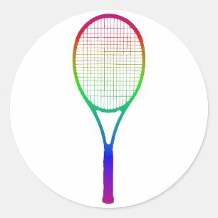 Tennis Racket Ronde Sticker