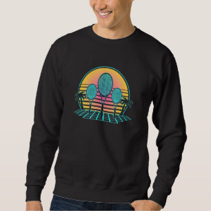Tennis Racket Speler Fan Play 80s 90s Vaporwave Su Trui