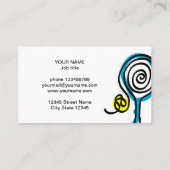 Tennis Racket Stringer-kaartsjabloon Visitekaartje (Achterkant)