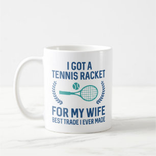 Tennis Racket voor mijn vrouw Koffiemok