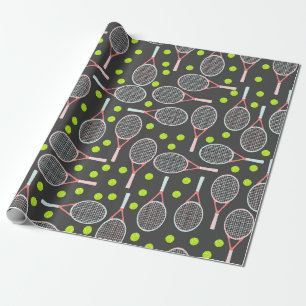 Tennis Racket Wrapping Paper Cadeaupapier