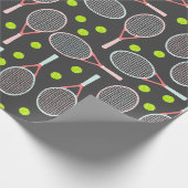 Tennis Racket Wrapping Paper Cadeaupapier (Hoek)