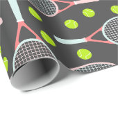 Tennis Racket Wrapping Paper Cadeaupapier (Rol Hoek)