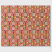 Tennis Rackets & Balls Pattern Cadeaupapier (Vlak)