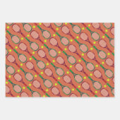 Tennis Rackets & Balls Pattern Inpakpapier Vel (Voorkant 3)