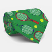 Tennis Rackets & Balls Pattern Stropdas (Opgerold)