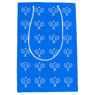 Tennis Rackets Blue Background Medium Cadeauzakje