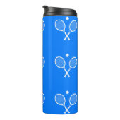 Tennis Rackets Blue Background Thermosbeker (Geroteerd rechts)