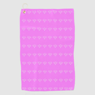 Tennis Rackets en Ball Deep Pink Golfhanddoek
