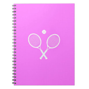 Tennis Rackets en Ball Party roze Notitieboek